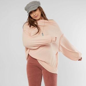 Free People NWT Main Squeeze Brushed Hacci Top